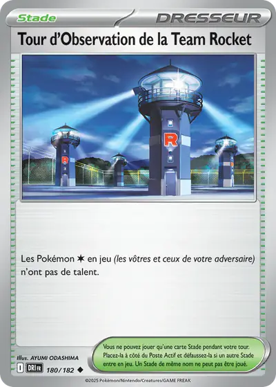 Image de la carte Pokemon Tour d'Observation de la Team Rocket 180/182