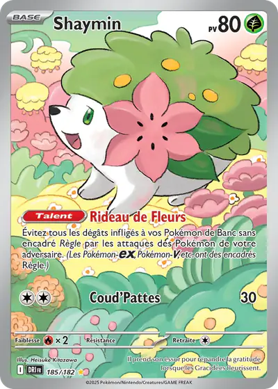 Image de la carte Pokemon Shaymin 185/182