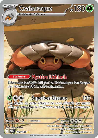 Image de la carte Pokemon Crabaraque 186/182