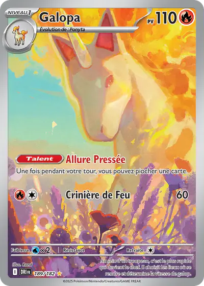 Image de la carte Pokemon Galopa 189/182