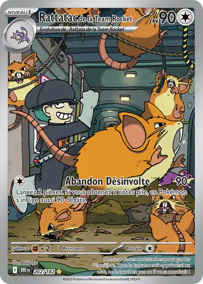 Image de la carte Pokemon Rattatac de la Team Rocket 202/182