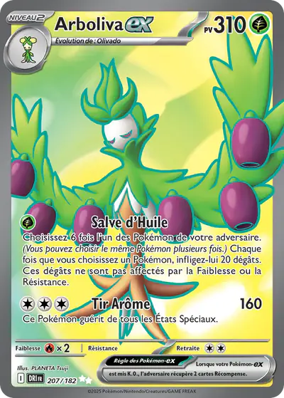 Image de la carte Pokemon Arboliva ex 207/182