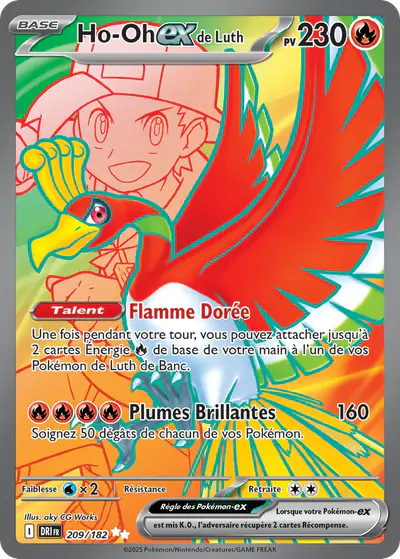 Image de la carte Pokemon Ho-Oh ex de Luth 209/182