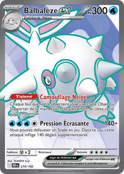 Image de la carte Pokemon Balbalèze ex 210/182