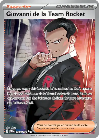 Image de la carte Pokemon Giovanni de la Team Rocket 225/182