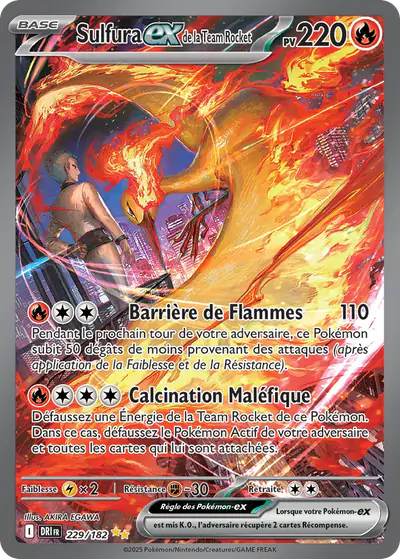 Image de la carte Pokemon Sulfura ex de la Team Rocket 229/182