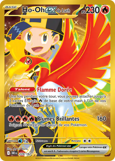 Image de la carte Pokemon Ho-Oh ex de Luth 239/182