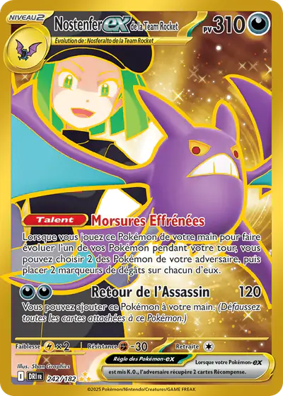 Image de la carte Pokemon Nostenfer ex de la Team Rocket 242/182