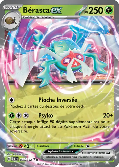 Image de la carte Pokemon Bérasca ex 025/182