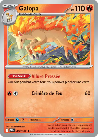 Image de la carte Pokemon Galopa 030/182