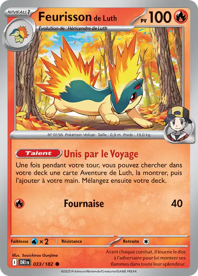Image de la carte Pokemon Feurisson de Luth 033/182