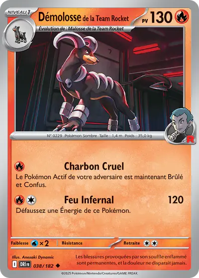 Image de la carte Pokemon Démolosse de la Team Rocket 038/182