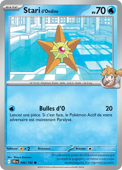 Image de la carte Pokemon Stari d'Ondine 046/182