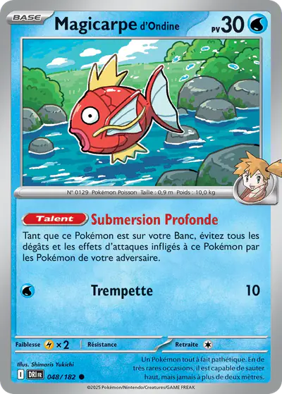 Image de la carte Pokemon Magicarpe d'Ondine 048/182