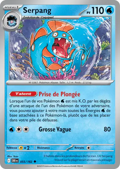 Image de la carte Pokemon Serpang 055/182