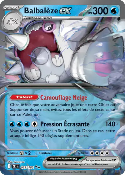 Image de la carte Pokemon Balbalèze ex 065/182