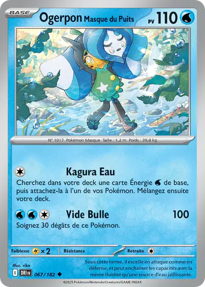 Image de la carte Pokemon Ogerpon Masque du Puits 067/182