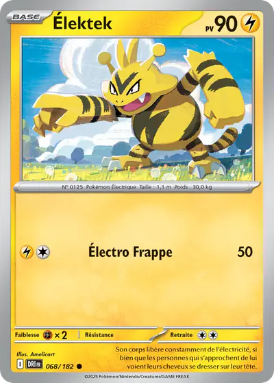 Image de la carte Pokemon Élektek 068/182