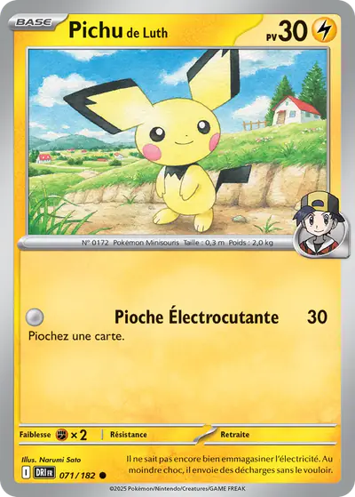 Image de la carte Pokemon Pichu de Luth 071/182