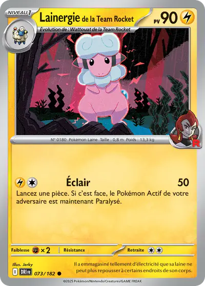 Image de la carte Pokemon Lainergie de la Team Rocket 073/182