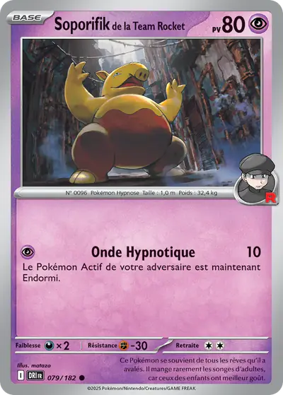 Image de la carte Pokemon Soporifik de la Team Rocket 079/182