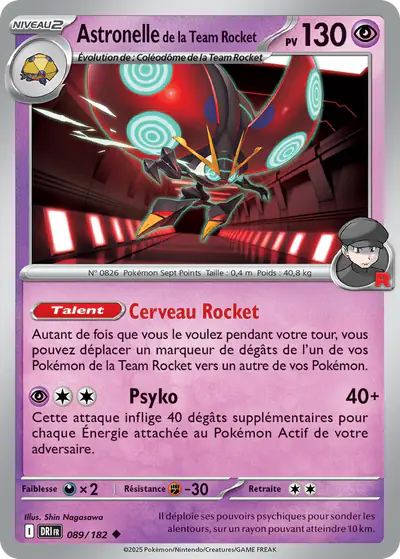 Image de la carte Pokemon Astronelle de la Team Rocket 089/182