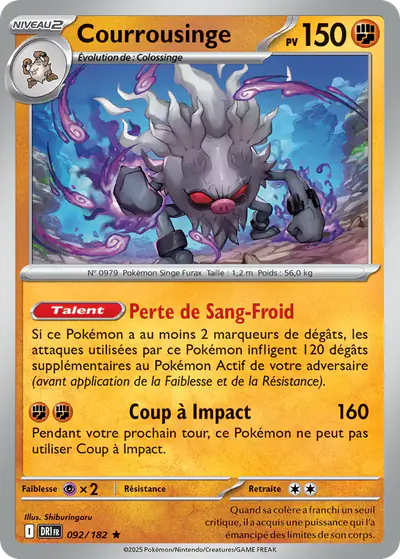 Image de la carte Pokemon Courrousinge 092/182
