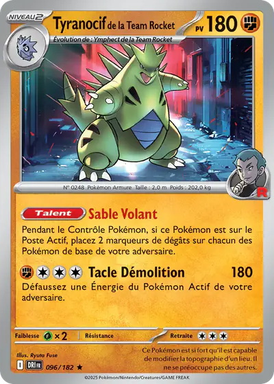 Image de la carte Pokemon Tyranocif de la Team Rocket 096/182