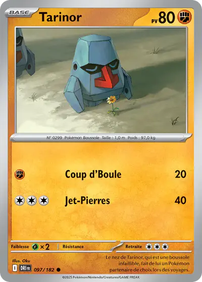 Image de la carte Pokemon Tarinor 097/182