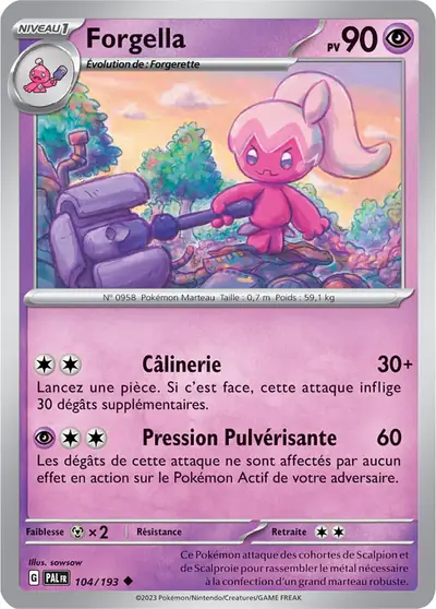 Image de la carte Pokemon Forgella 104/193