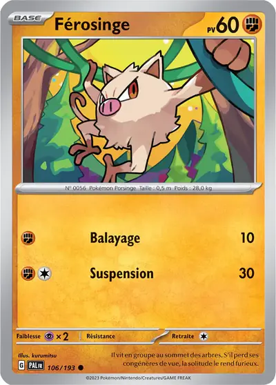 Image de la carte Pokemon Férosinge 106/193