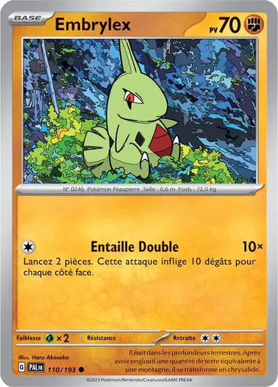 Image de la carte Pokemon Embrylex 110/193