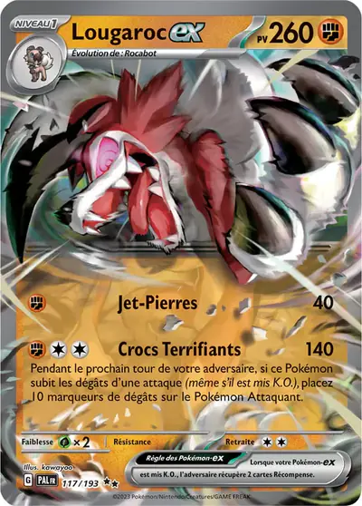 Image de la carte Pokemon Lougaroc ex 117/193