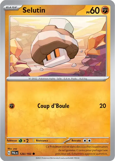 Image de la carte Pokemon Selutin 120/193
