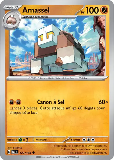 Image de la carte Pokemon Amassel 122/193