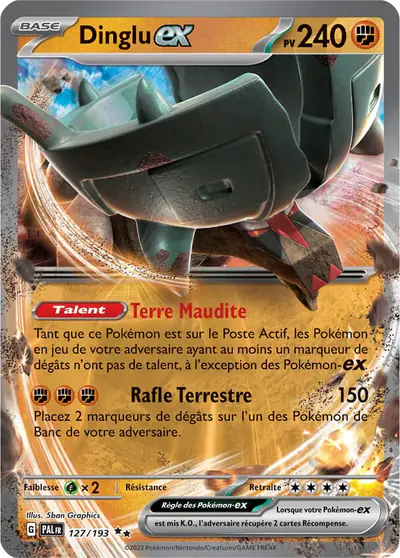 Image de la carte Pokemon Dinglu ex 127/193