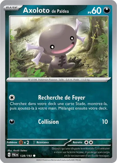 Image de la carte Pokemon Axoloto de Paldea 128/193