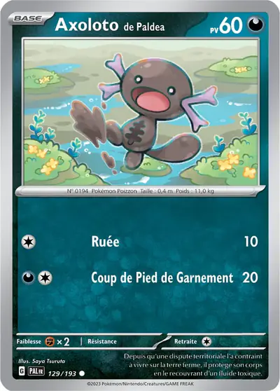 Image de la carte Pokemon Axoloto de Paldea 129/193