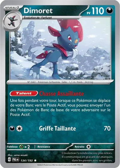 Image de la carte Pokemon Dimoret 134/193
