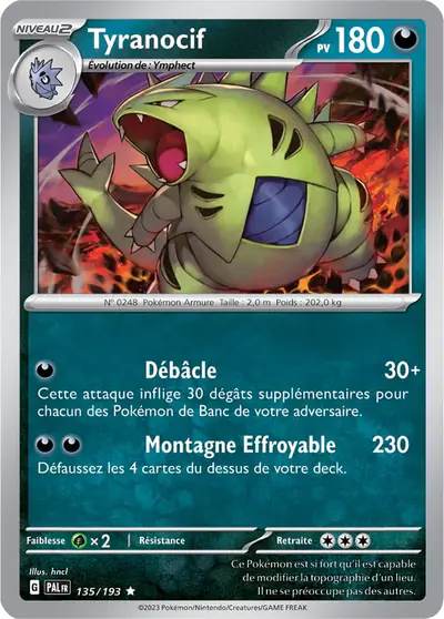 Image de la carte Pokemon Tyranocif 135/193