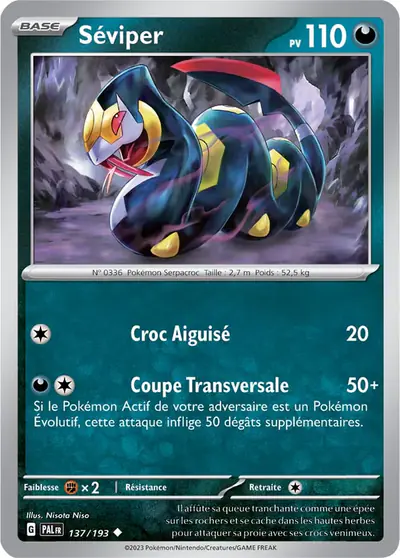 Image de la carte Pokemon Séviper 137/193