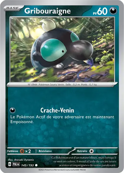 Image de la carte Pokemon Gribouraigne 145/193