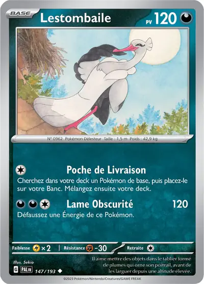 Image de la carte Pokemon Lestombaile 147/193