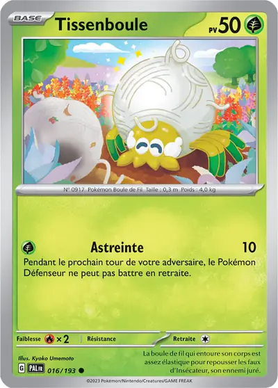 Image de la carte Pokemon Tissenboule 016/193