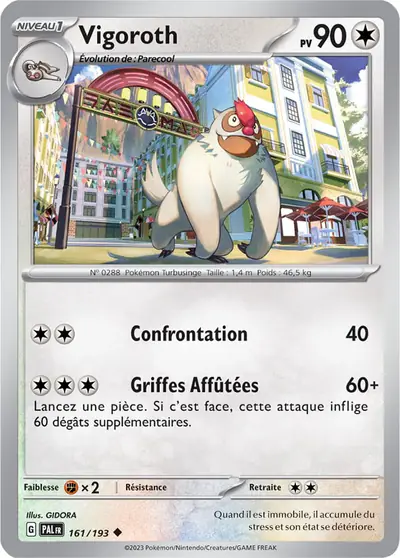 Image de la carte Pokemon Vigoroth 161/193