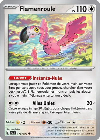 Image de la carte Pokemon Flamenroule 170/193
