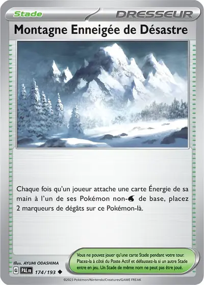 Image de la carte Pokemon Montagne Enneigée de Désastre 174/193