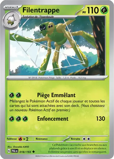 Image de la carte Pokemon Filentrappe 018/193