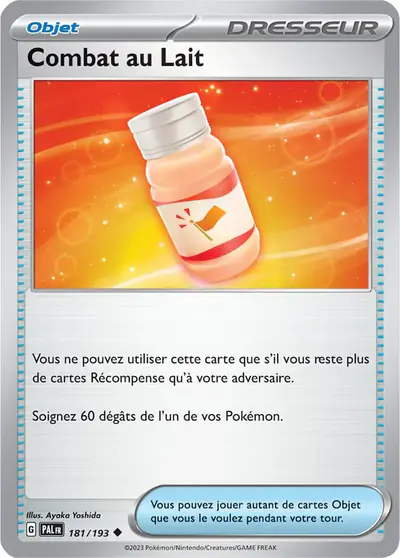 Image de la carte Pokemon Combat au Lait 181/193
