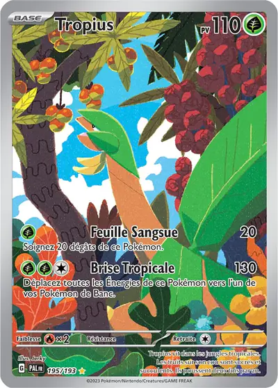 Image de la carte Pokemon Tropius 195/193